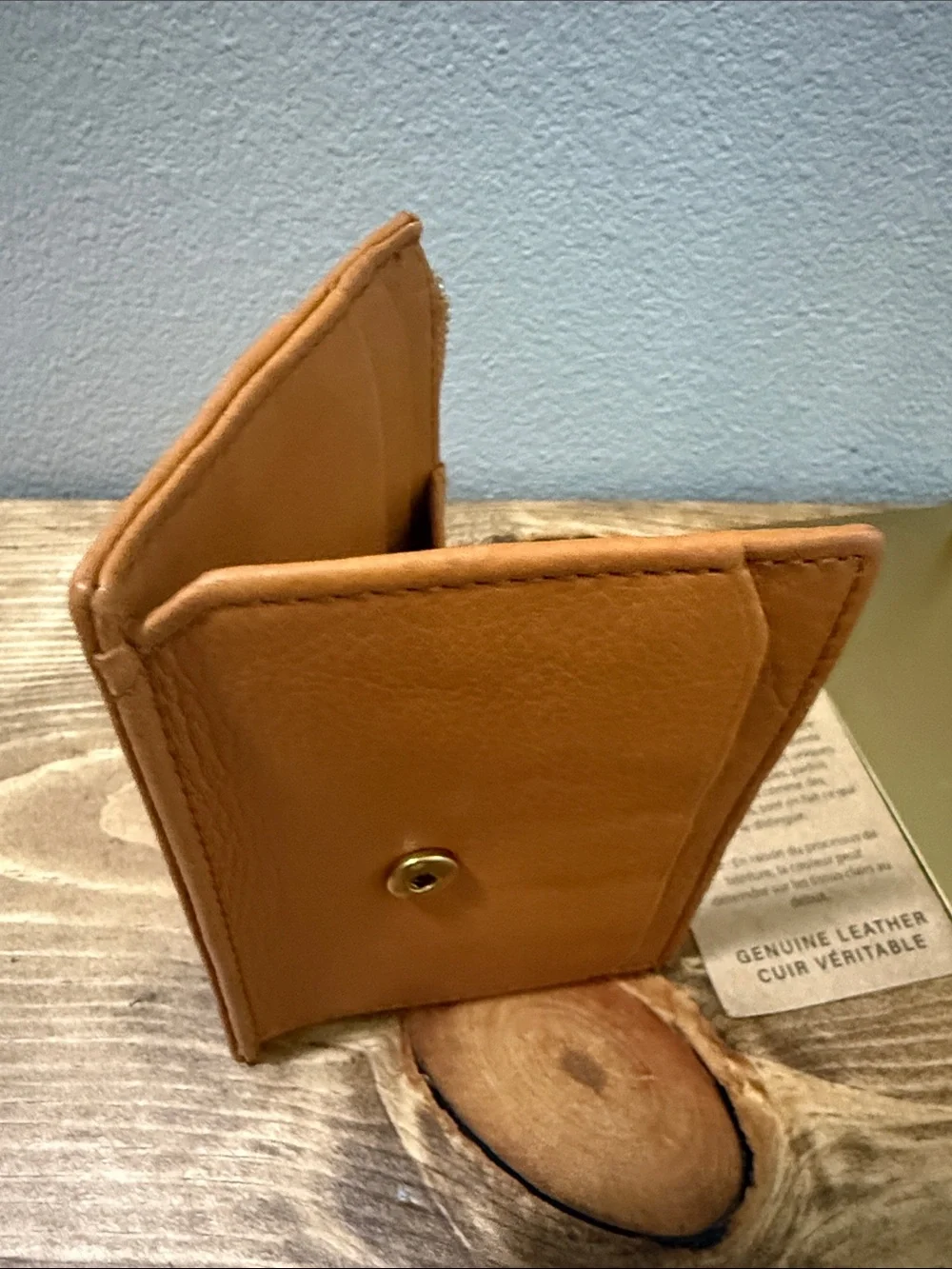 margot Cognac Leather Wallet Card  - Nee